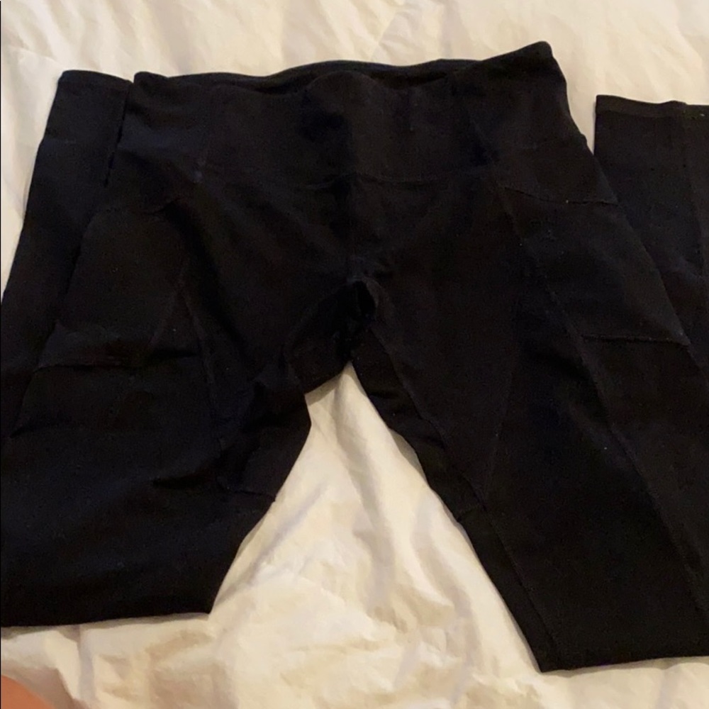 black full length leggings